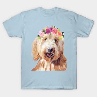 Goldendoodle + Flower Crown T-Shirt